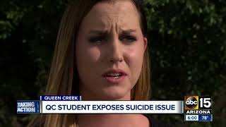 Queen Creek student exposes suicide issue after recent deaths [upl. by Llehcal190]