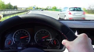 BMW M5 F10 Kickdown 100270 kmh Acceleration on German Highway Autobahn Onboard Driver View [upl. by Burrill]