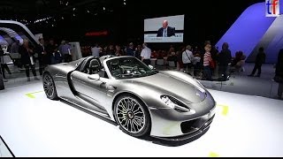 Porsche 918 Spyder 911 Targa 4S 911 RSR 919 Hybrid Panamera 4S Stuttgart 27052014 [upl. by Onirotciv853]