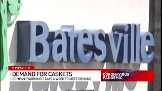 Batesville company working 7 days a week to meet demand for caskets during pandemic [upl. by Ohploda]