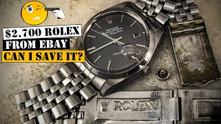 2700 Rolex from eBay  Restoration 1960s Broken Vintage Air King Date  Rolex 1535 Caliber [upl. by Converse144]