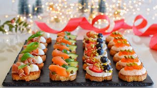 4 Deliciosos CANAPÉS Crostini para Celebrar la Navidad 20232024  Impresiona a Todos  DarixLAB [upl. by Island940]