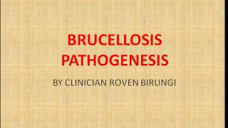 BRUCELLOSIS PATHOGENESIS [upl. by Suckram]