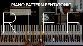 Riff Pentatonic RunDown  Piano Pattern Technique Tutorial by Piano Couture [upl. by Nosnorb124]