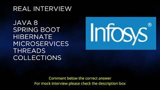 SELECTED  INFOSYS  java spring boot microservices hibernate interview  real time java interview [upl. by Acirred]