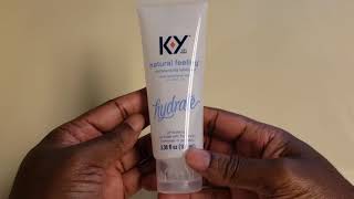 K Y Natural Feeling Personal Lubricant with Hyaluronic Acid Review Very good lubricant to use [upl. by Hsirehc]