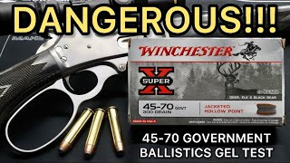 TOO DANGEROUS 4570 Government Winchester 300 grain JHP Ammo Test [upl. by Kreegar]