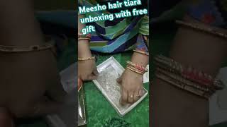 meesho hair tiara unboxing videoytshorts unboxing meeshohaul [upl. by Tymes]