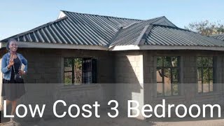 WOW😲Simple HouseSemi permanent Low Cost 3 Bedroom House in Kenya [upl. by Eemla]