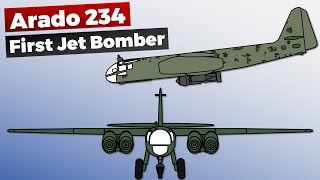 Arado Ar 234  First Jet Bomber and Variants [upl. by Belldas670]