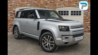 2022 72 LAND ROVER DEFENDER 110 P400E XS EDITION IN HAKUBA SILVER METALLIC WITH BLACK LEATHER [upl. by Ennyrb]