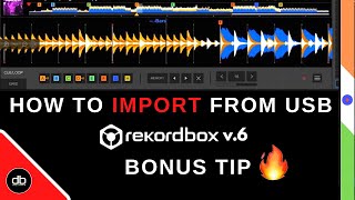 HOW TO IMPORT MUSIC FROM A USB TO REKORDBOX 6  BONUS TIP amp HOW TO EXPORT TO USB FROM REKORDBOX [upl. by Aerdna]