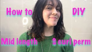 How to DIY mid length S curl perm with Home amp Perm [upl. by Blayne]