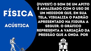 FUVEST O som de um apito é analisado com o uso de um medidor que em sua tela visualiza o padrão [upl. by Anatole]