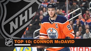 Top 10 Connor McDavid plays from 201718 [upl. by Forsta]