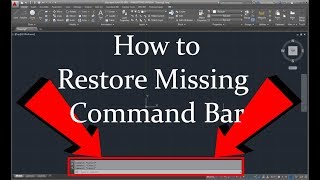 How To Restore Missing Command Bar In AutoCAD 2017  DigitalKnowledge [upl. by Nodnek]