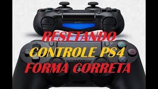 FORMA CORRETA DE RESETAR CONTROLE DO PS4 [upl. by Ayardna]