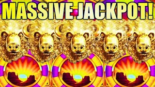 ★MASSIVE JACKPOT★ OVER 100 SPINS 🤯 BUFFALO GOLD WHEELS OF REWARD Slot Machine ARISTOCRAT [upl. by Trab]