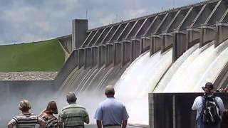 Flood Gates Opening at Clark Hill Dam [upl. by Remmus887]