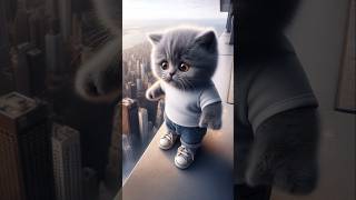 Overcoming Fear The Inspiring Story of a Gray Kitten🐈‍⬛🐈‍⬛🐈‍⬛kitten kittenshorts cute [upl. by Zurek843]