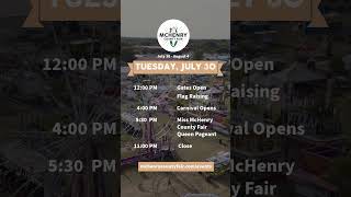 Day 1 McHenry County Fair  Tuesday July 30 Schedule [upl. by Alyat]