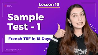 TEF Question paper for 2024  Learn French inn 15 Days  Learn TEF with Langauge fluent [upl. by Ardnasirhc]