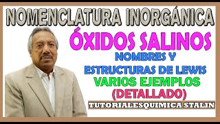 NOMENCLATURA INORGÁNICA  ÓXIDOS SALINOSNOMBRES Y ESTRUCTURAS DE LEWIS [upl. by Sibel]