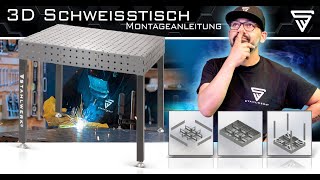 STAHLWERK 3D Schweißtisch WT100 3D ST Montagetisch DIY Bausatz mit D16 Lochsystem [upl. by Casi528]