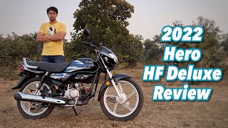 2022 Hero HF Deluxe Review  No Nonsense Motorcycle 🔥 [upl. by Anirak]