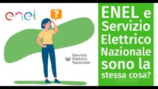 CHE DIFFERENZA Cè TRA ENEL SERVIZIO ELETTRICO NAZIONALE E ENEL MERCATO LIBERO [upl. by Rutger]