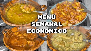 MENÚ SEMANAL ECONÓMICO CON 150 PESOS 3750 A LA SEMANAFABI CEA [upl. by Fini]