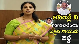 See Yerran Naidu Daughter Mind Blowing Speech at Assembly  AP Assembly sessions 2019  TETV [upl. by Thorma]