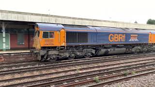 66770  66748   seasonal RHTT and SITT 3W91 Tonbridge West Yard Gbrf to Brighton  Redhill [upl. by Canon]