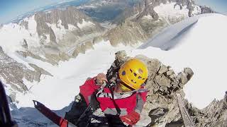 Traversée des arêtes de Rochefort et Grandes Jorasses Partie 1 [upl. by Roanne]