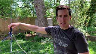 How to trim a tall tree branch in 20 minutes for only 7 without climbing or a ladder DIY [upl. by Ainnek894]