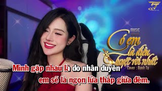 KARAOKE  CÓ EM LÀ ĐIỀU TUYỆT VỚI NHẤT  OANH TẠ COVER BEAT NỮ HẠ TONE [upl. by Natka266]