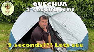 Review of Quechua Camping tent 2 Seconds Easy  2Person  Fresh ampBlack [upl. by Holcomb]