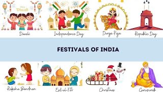 Knowledge about Festivals of india  National Festivals of india  Religious Festivals of india [upl. by Carolin]