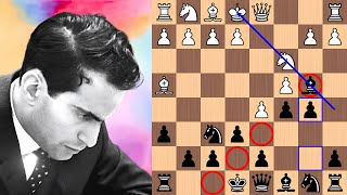 Mikhail Tals Averbakh Gambit blasts Spassky [upl. by Jillie]