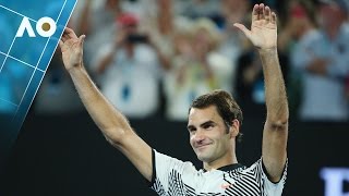 Federer v Nishikori match highlights 4R  Australian Open 2017 [upl. by Leicester]