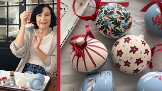 Paint Tree Ornaments With Me How to Paint Holiday Decorations [upl. by Gefen]