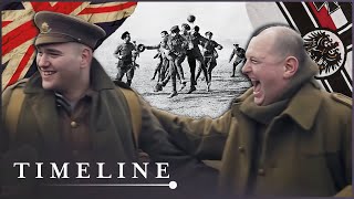 The Frontline Football Match Between Britain And Germany  WW1 Christmas Truce [upl. by Inoj]