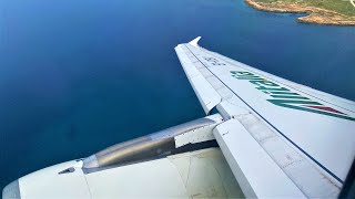 SCENIC ITA AIRWAYS AIRBUS A320 TAKEOFF from PALERMO PMO AIRPORT SICILY ULTRA HD 4K [upl. by Vharat]