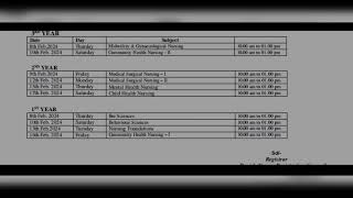 GNM datesheet 2024 PNRC  Punjab GNM datesheet annual exam datesheet declared general nursing [upl. by Alfi]