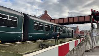 Rare Old Barriers Crediton Station Level Crossing Devon Saturday 25022023 [upl. by Rainwater909]