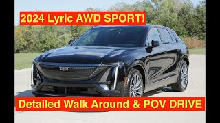 2024 Cadillac Lyric Sport AWD VERY detailed interior amp POV drive indepth walk around ELECTRIC EV [upl. by Llewkcor]