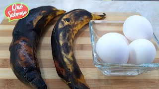 La Mejor Receta de Bizcocho de PLÁTANO MACHO MADURO 🍌🍌 [upl. by Raffin]