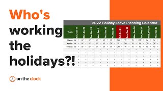 Holiday leave planning calendar for employees and teams [upl. by Hola]