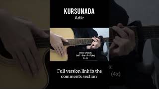 Kursunada  Adie Guitar Tutorial shorts [upl. by Jacob]