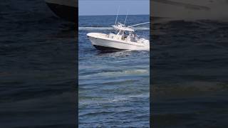 Everglades Center Console Pours It On Entering The Manasquan Inlet [upl. by Enrev]